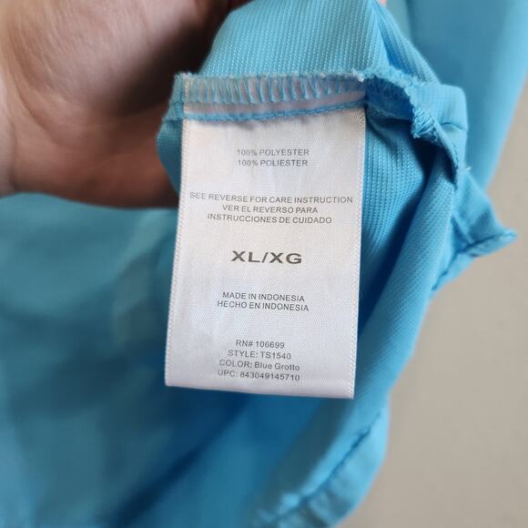 Real Tree Fishing Short Sleeve Vented Fishing Shirt Button Up Turquoise Size XL - Picture 8 of 11